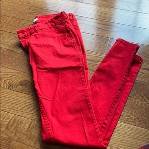 2/$20 ✨Forever 21 red high waisted pants size 27